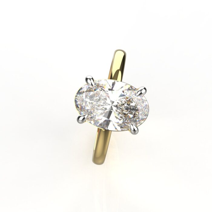 Avarta Jewellery Gold 1.50 Carat Oval Solitaire Ring - Image 4