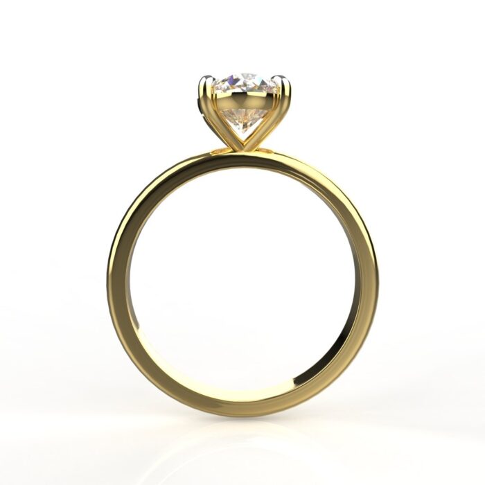 Avarta Jewellery Gold 1.50 Carat Oval Solitaire Ring - Image 3