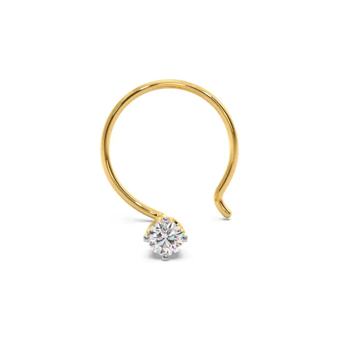 Avarta 18k Yellow Gold 25 Cents Diamond Nose pin