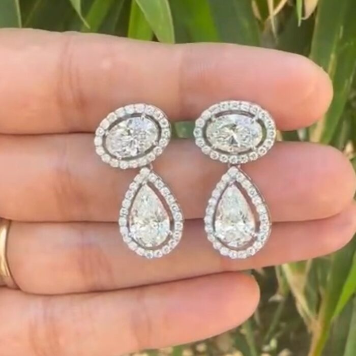 Avarta 14k White Gold Dangler Earring With Lab Diamonds - Image 3