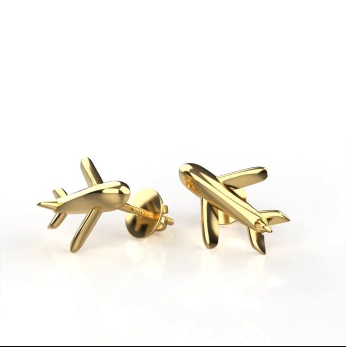 Avarta Jewellery Sterling Silver Aeroplane Earrings For Girls