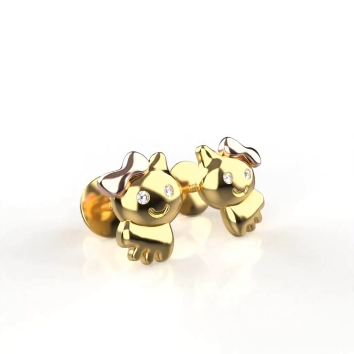 Avarta Jewellery Sterling Silver Hello Kitty Earrings For Girls - Image 4
