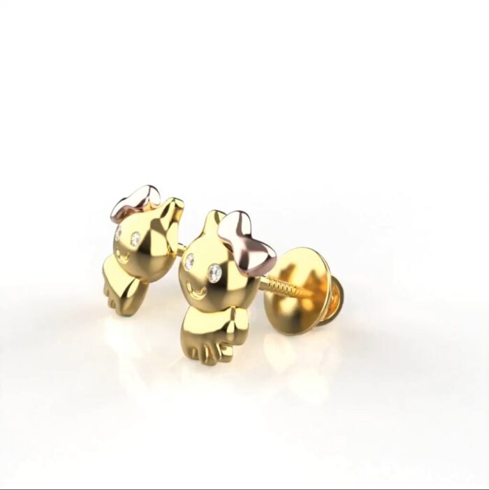 Avarta Jewellery Sterling Silver Hello Kitty Earrings For Girls - Image 3