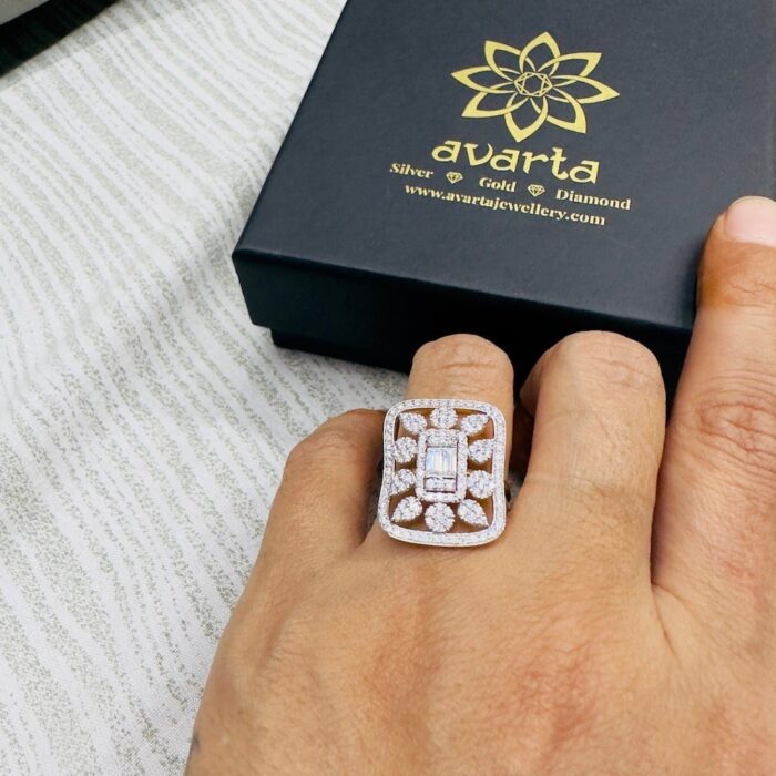 Avarta Jewellery 14k Gold Moissanite Cocktail Ring - Image 6
