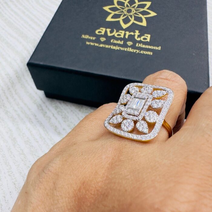 Avarta Jewellery 14k Gold Moissanite Cocktail Ring - Image 2
