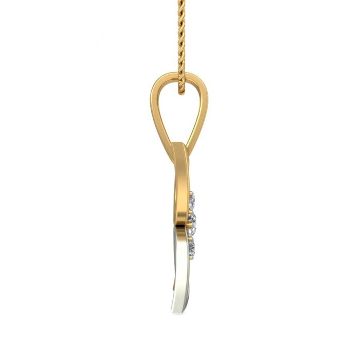 Avarta 18k Gold Diamond Flower Pendant - Image 3