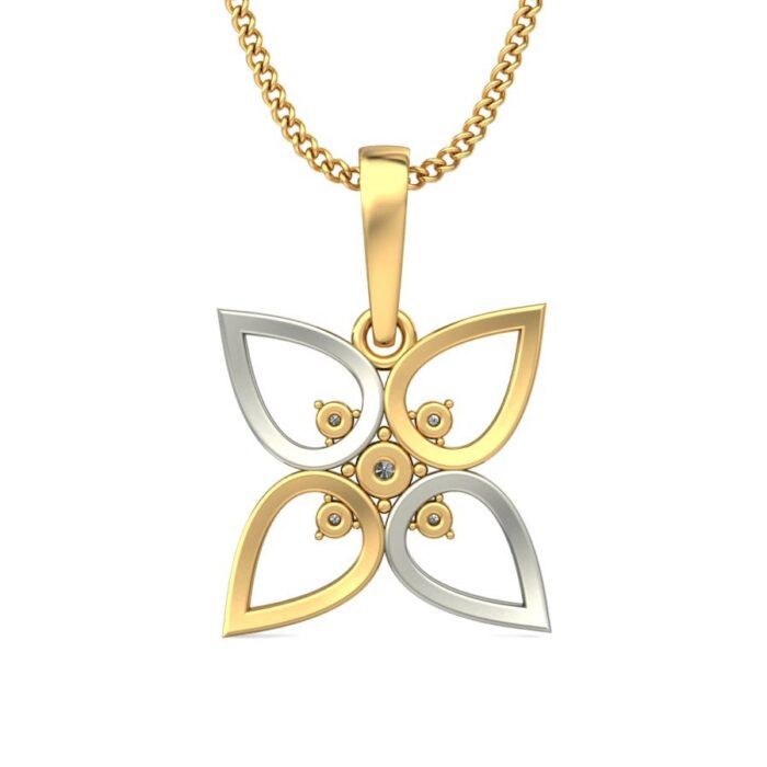 Avarta 18k Gold Diamond Flower Pendant - Image 6