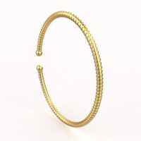 Avarta Jewellery 92.5 Sterling Silver Unisex Bracelet Kada In Rose Gold, White Gold & Yellow Gold - Image 4