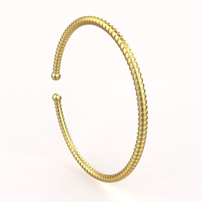 Avarta Jewellery 92.5 Sterling Silver Unisex Bracelet Kada In Rose Gold, White Gold & Yellow Gold - Image 4