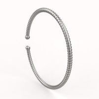 Avarta Jewellery 92.5 Sterling Silver Unisex Bracelet Kada In Rose Gold, White Gold & Yellow Gold - Image 3