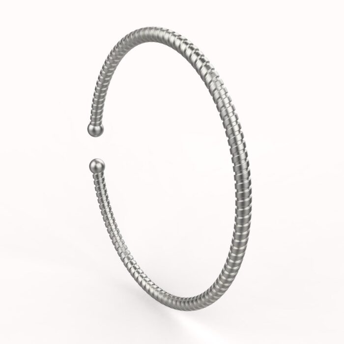 Avarta Jewellery 92.5 Sterling Silver Unisex Bracelet Kada In Rose Gold, White Gold & Yellow Gold - Image 3