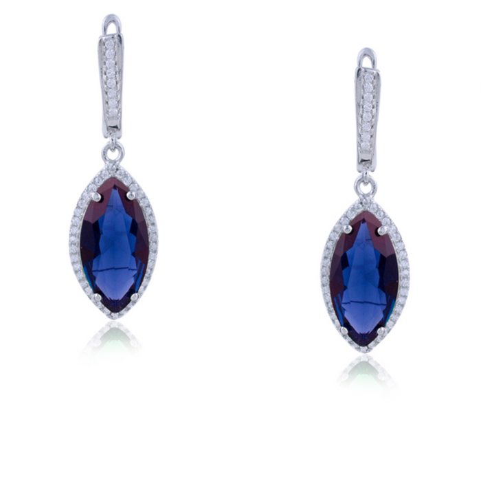 Avarta Jewellery Sterling Silver Blue Sapphire Pendant Set - Image 4