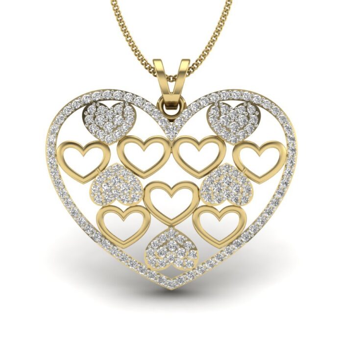 Avarta Jewellery Layer Heart Lab Grown Diamond Pendant