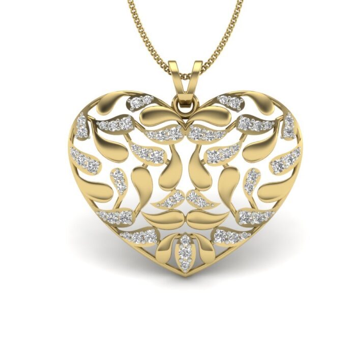 Avarta Jewellery Fancy Heart Circle Lab Grown Diamond Pendant