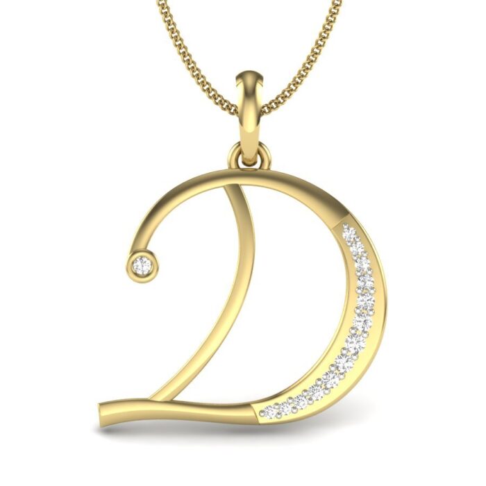 Avarta Jewellery Alphabet D Lab Grown Diamond Pendant