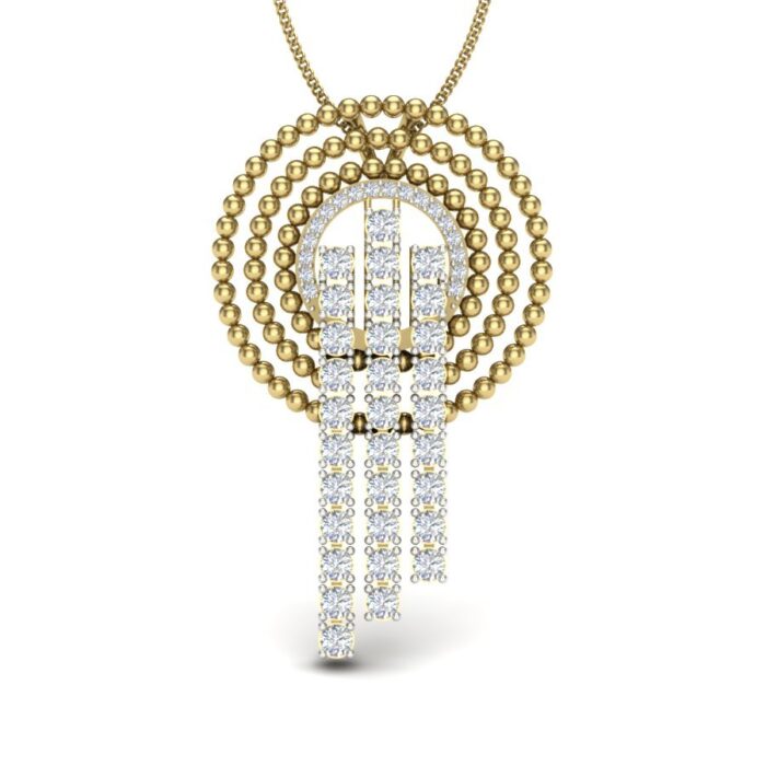 Avarta Jewellery Falling Lines Lab Grown Diamond Pendant