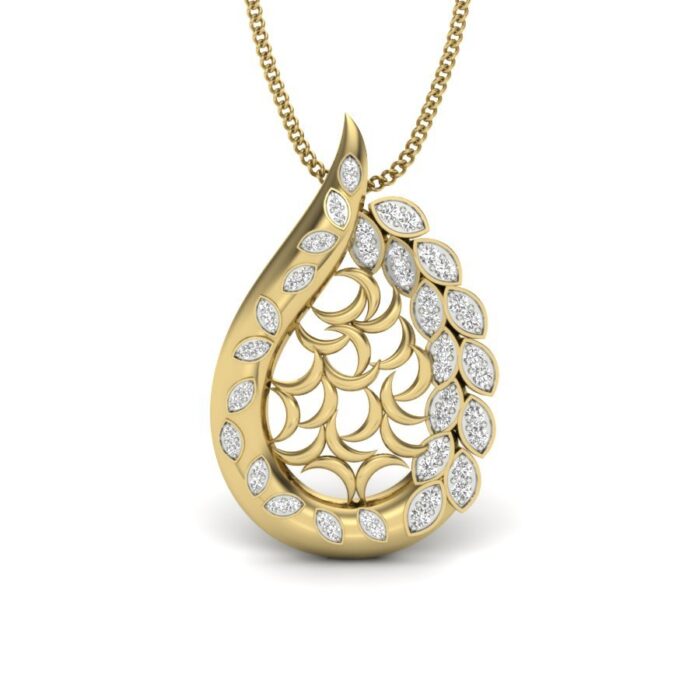 Avarta Jewellery Pear Mesh Lab Grown Diamond Pendant