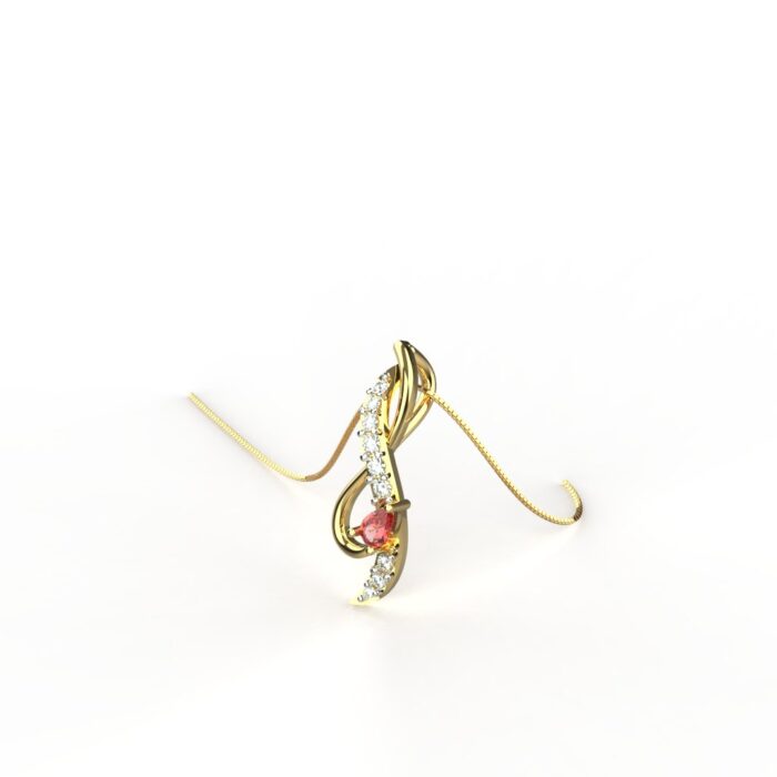 Avarta Jewellery 18k Gold Dazzling Pendant For Girls & Women