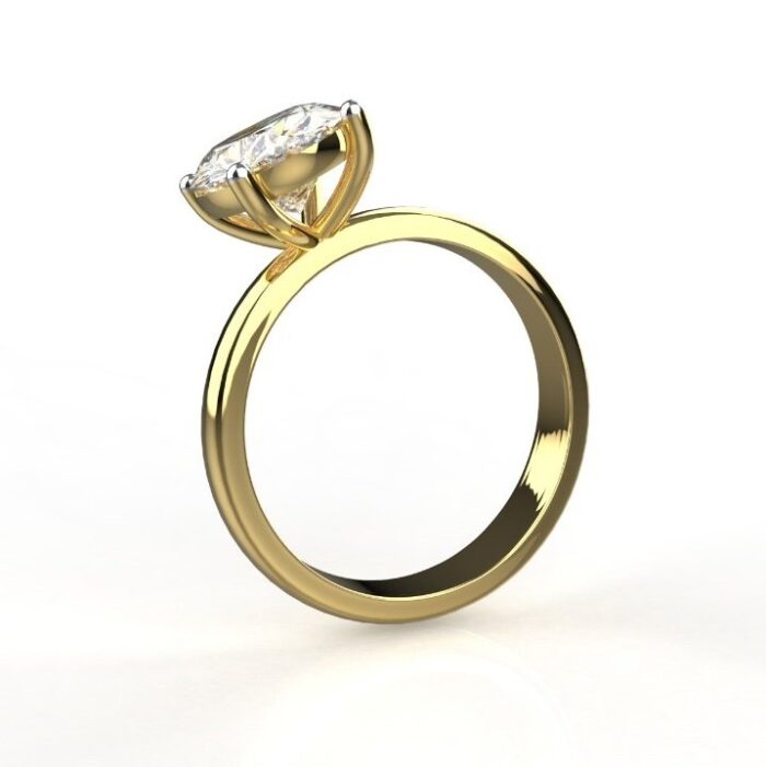 Avarta Jewellery Gold 3 Carat Oval Solitaire Lab Diamond Ring - Image 3