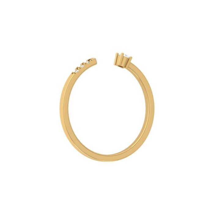 Avarta Jewellery 18K Gold Free Size Diamond Ring - Image 3
