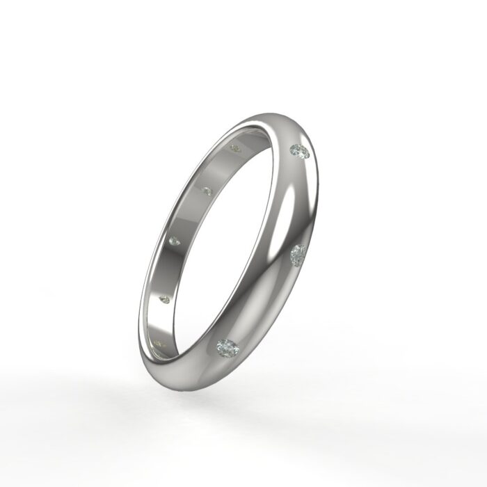 Avarta Jewellery 92.5 Sterling Silver Unisex Challa Ring Band With American Diamonds