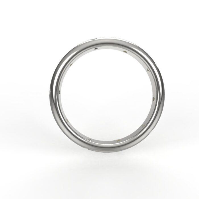 Avarta Jewellery 92.5 Sterling Silver Unisex Challa Ring Band With American Diamonds - Image 2