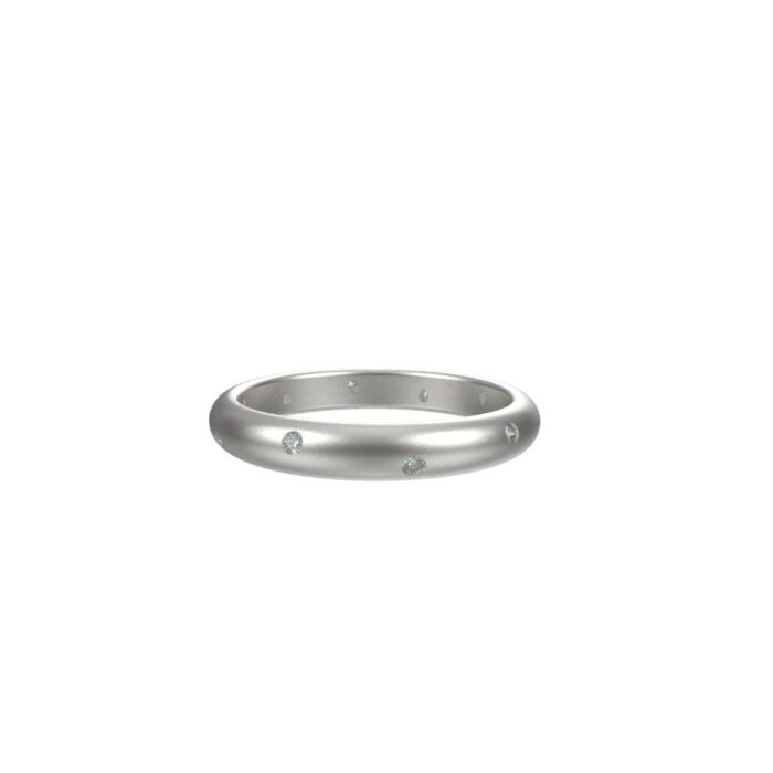 Avarta Jewellery 92.5 Sterling Silver Unisex Challa Ring Band With American Diamonds - Image 3