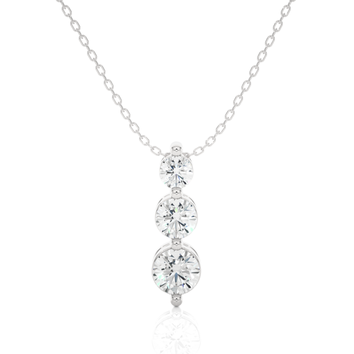 Avarta Jewellery 18k White Gold Triple Solitaire Pendant