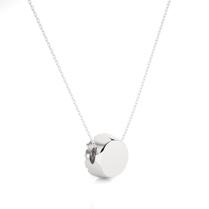 Avarta Jewellery 18k White Gold 50 Cents Halo Pendant - Image 5