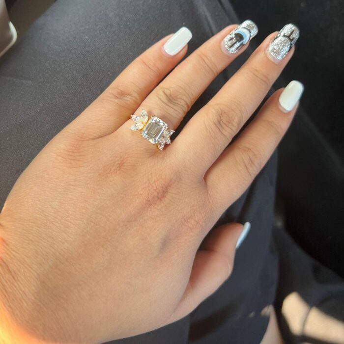 Avarta Jewellery 14k Gold 5 Carat Moissanite Cocktail Ring - Image 2