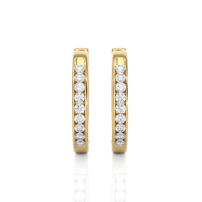 Avarta Jewellery 18K Gold Diamond Bali Earrings - Image 4
