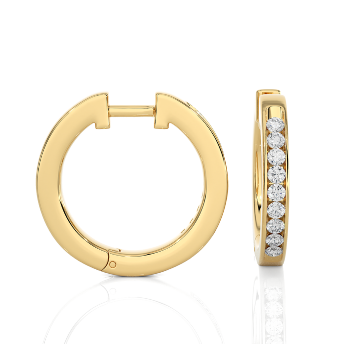 Avarta Jewellery 18K Gold Diamond Bali Earrings - Image 5
