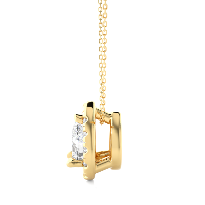 Avarta Jewellery 18k Gold Pear Solitaire Pendant - Image 4