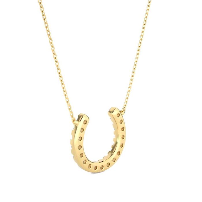 Avarta Jewellery 18k Gold Horseshoe Diamond Pendant - Image 3