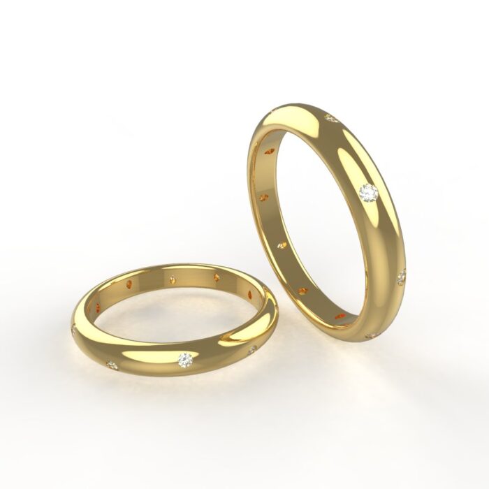 Avarta Jewellery 18k Gold Couple Love Bands With Certified Natural Diamonds - Image 2