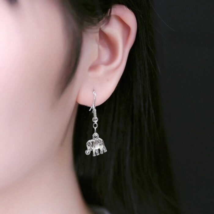 Avarta Exhilarating Combo of Elephant Earring & Shell Shape Hoop Earing - Image 2