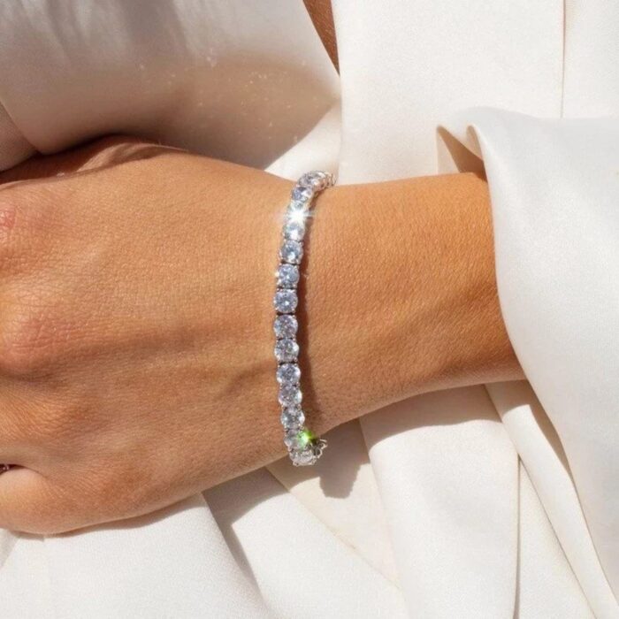 Avarta Jewellery 92.5 Sterling Silver 50 Cents Each Tennis Bracelet for Girls & Women - Image 2
