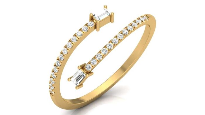 Avarta Jewellery 18K Gold Diamond Resizable Ring