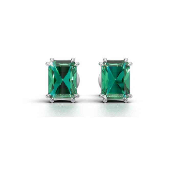 Avarta Jewellery Sterling Silver Ruby Emerald Earrings - Image 5
