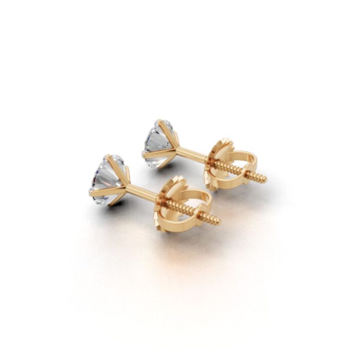 Avarta Jewellery Gold 25 Cents Each Lab Diamond Solitaire Stud Earring - Image 7