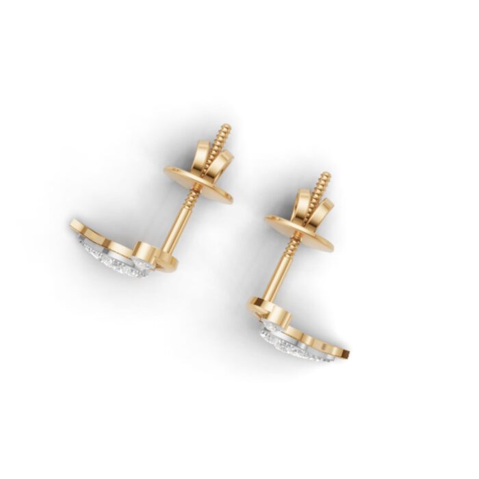 Avarta Gold Peacock Diamond Studs Earrings for Girls & Women - Image 2