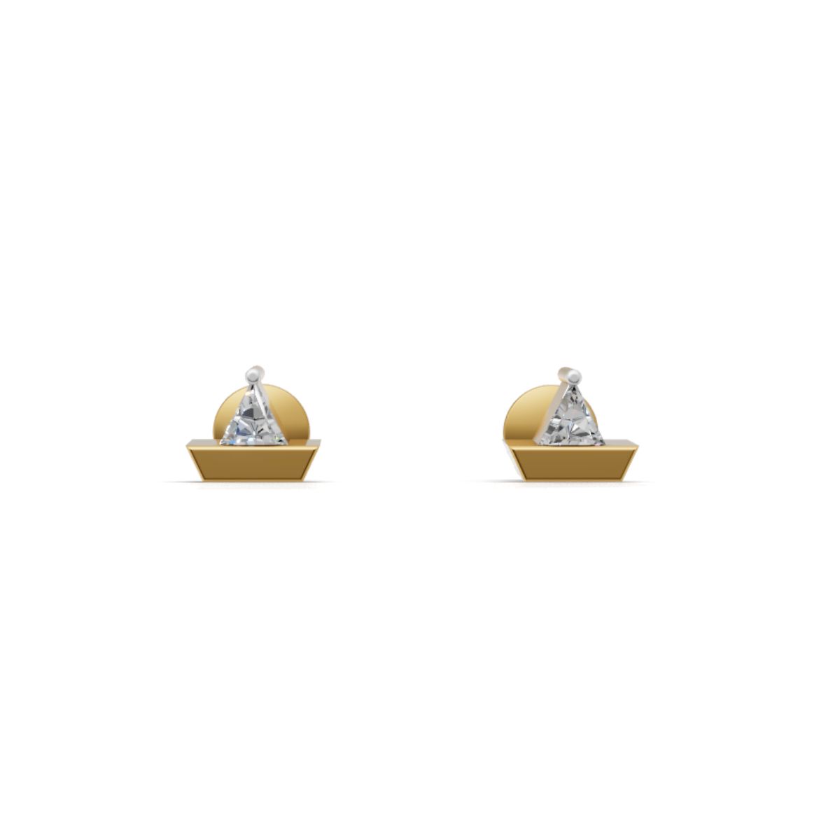 Boat Diamond Earrings for Kids