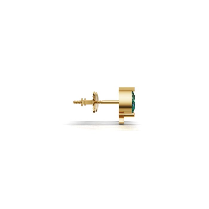 Avarta Gold Marine Emerald Earrings for Kids - Image 4