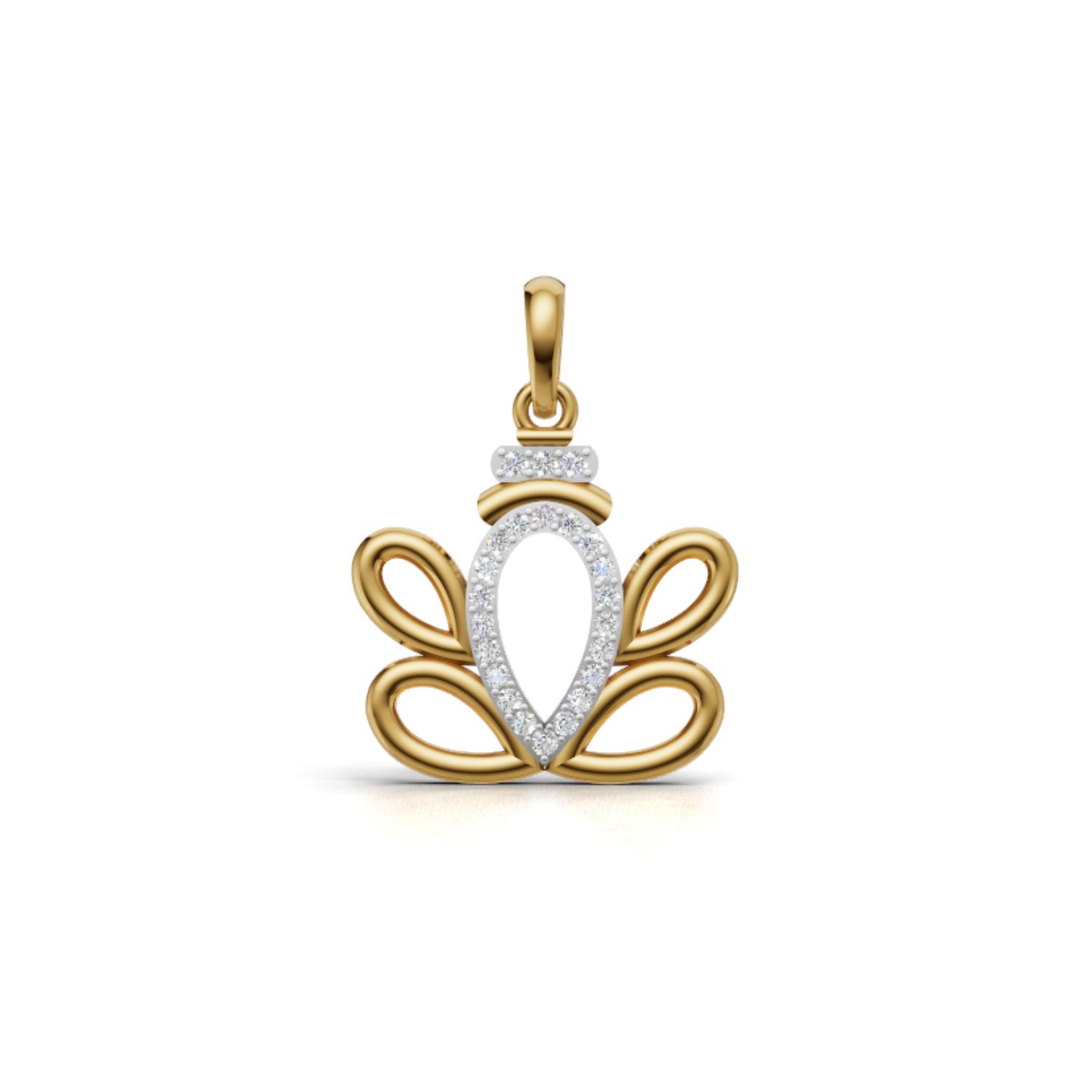 Gold Diamond Ganesh Pendant