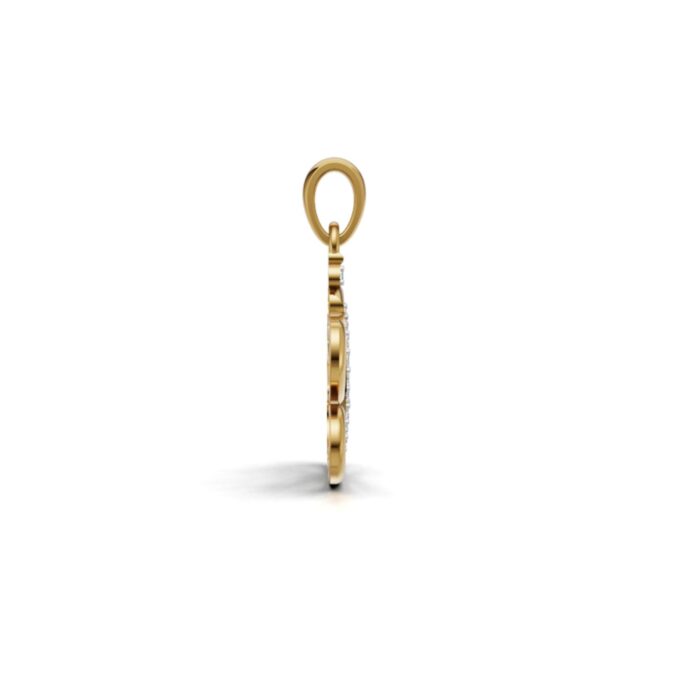Avarta Gothic Gold Diamond Ganesh Pendant - Image 3