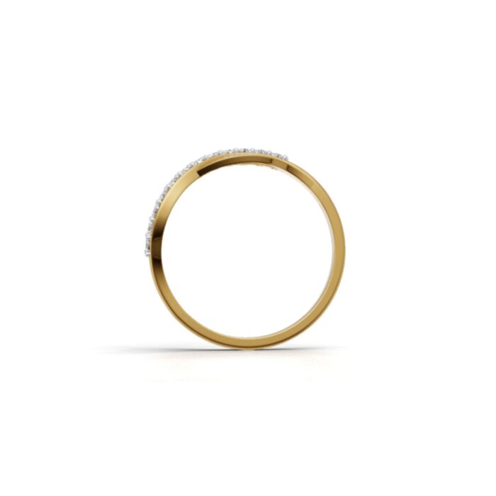 Avarta Wavy Gold Lab Diamond Ring - Image 4