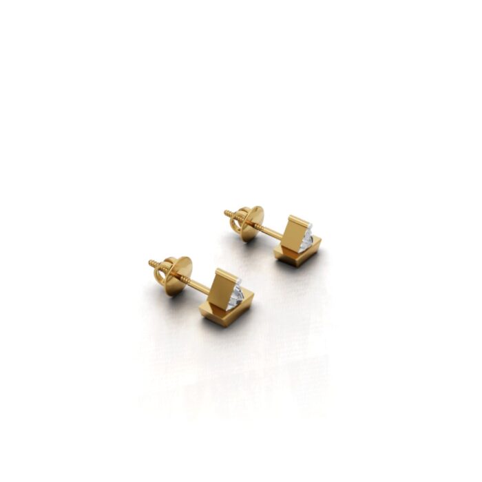Avarta Gold Boat Diamond Earrings for Kids - Image 4