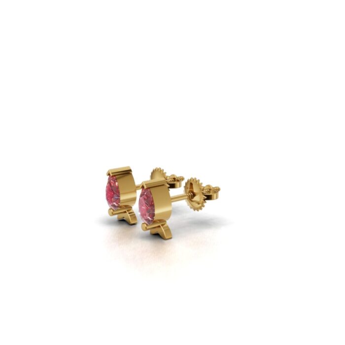 Avarta Gold Marine Ruby Earrings for Kids - Image 4