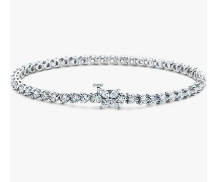 Avarta Sterling Silver Star Moissanite Tennis Bracelet