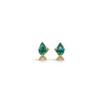 Avarta Gold Marine Emerald Earrings for Kids